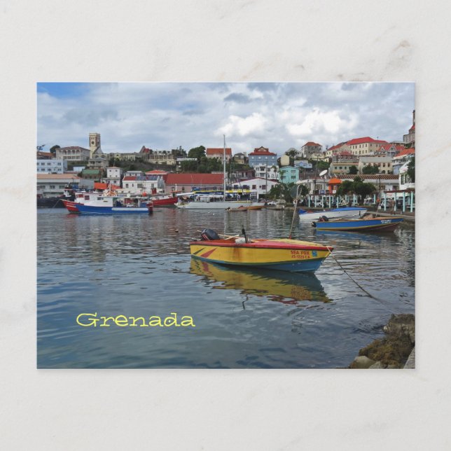 Grenada Harbour Photo Postcard (Front)