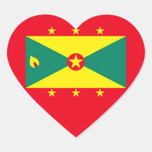 GRENADA HEART STICKER