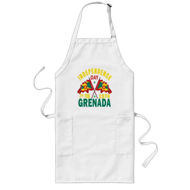 Grenada Independence Day Long Apron (Front)