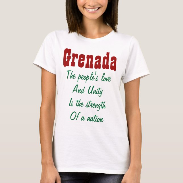 Grenada love and unity  t-shirts (Front)