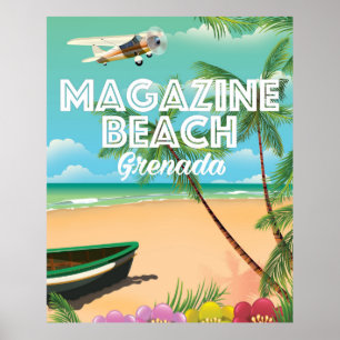 Grenada Magazine Beach Travel Poster