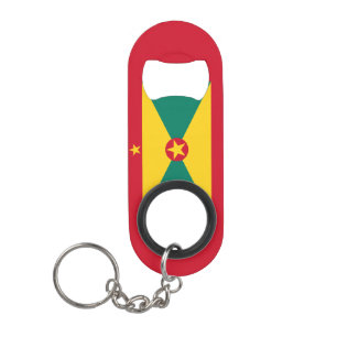 Grenada National Flag Patriotic Keychain Bottle Opener