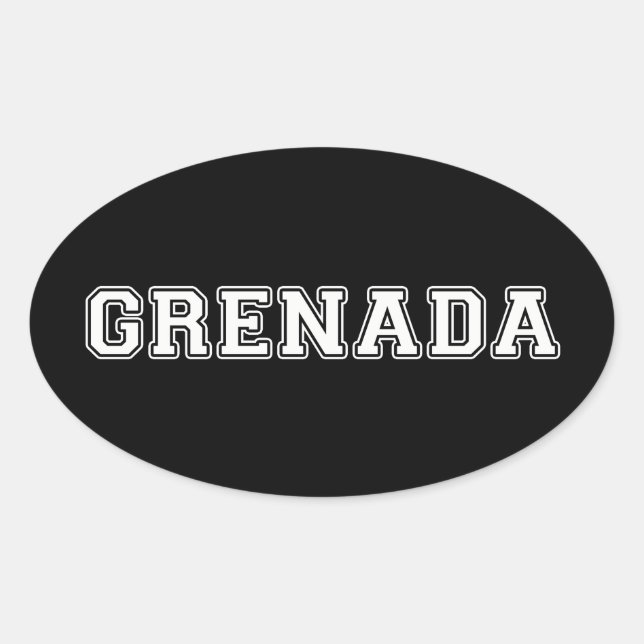 Grenada Oval Sticker (Front)