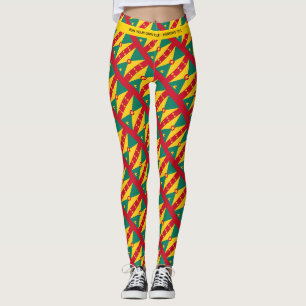 GRENADA Patriotic Scripture RUN YOUR RACE Custom Leggings
