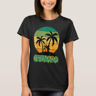 Grenada Retro Sunset Style T-Shirt