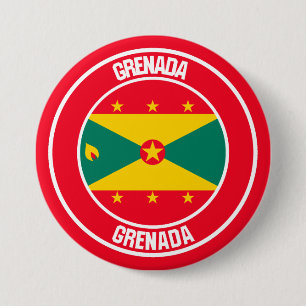 Grenada Round Emblem 3 Inch Round Button