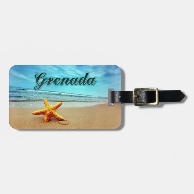 Grenada starfish luggage tag (Front Horizontal)