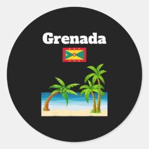 Grenada Travel Souvenir Grenadian Flag Vacation  Classic Round Sticker