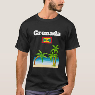 Grenada Travel Souvenir Grenadian Flag Vacation T-Shirt