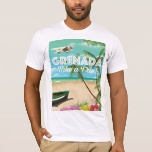 Grenada Vintage Vacation Travel Poster T-Shirt