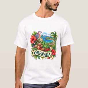 Grenada Watercolor Caribbean Travel T-Shirt