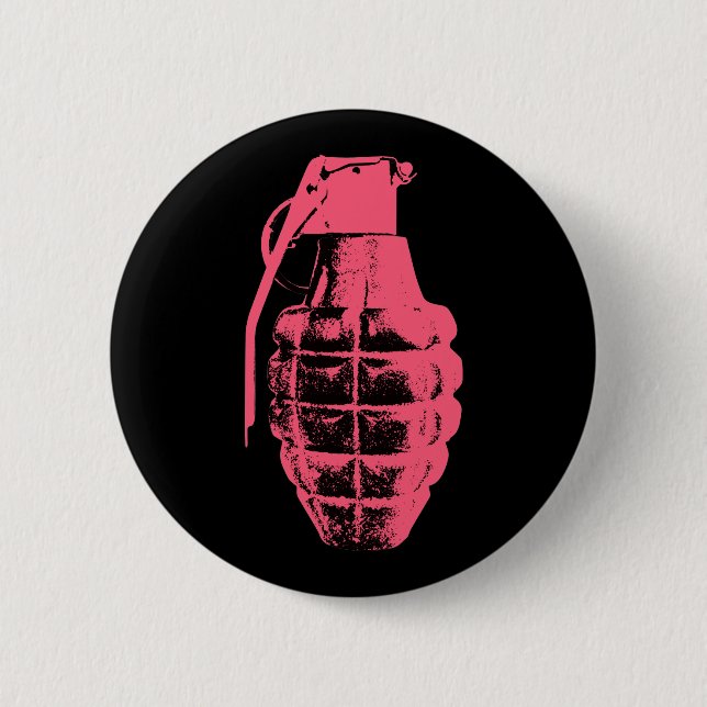 Grenade 2 Inch Round Button (Front)