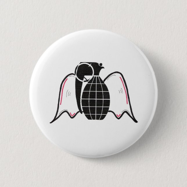 "Grenade Angel" 2 Inch Round Button (Front)