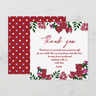 Grenade Fruit frais Carte de remerciements d'anniv
