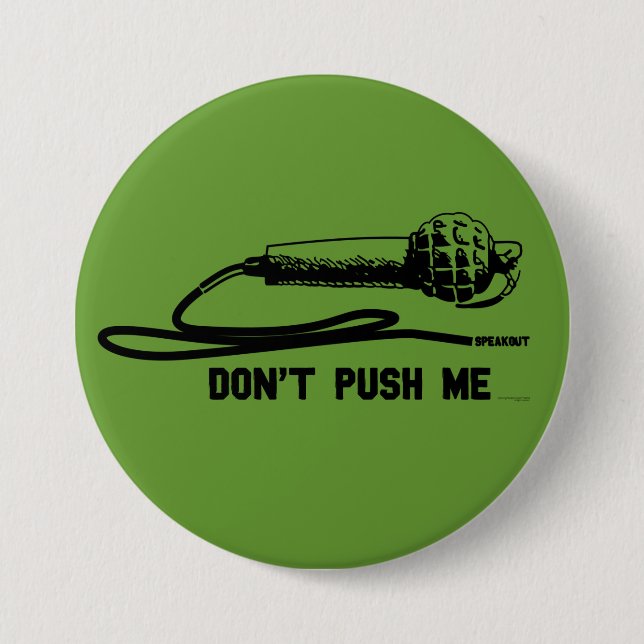 grenade mic dontpush 3 inch round button (Front)