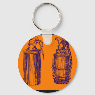 GRENADE ORANGE KEYCHAIN