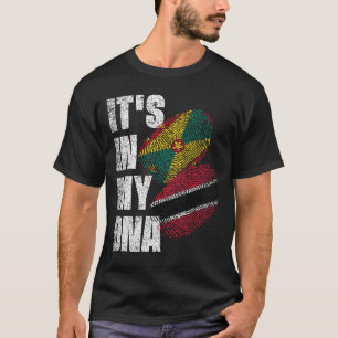 Grenadian And Trinidadian Mix DNA Flag Heritage T-Shirt