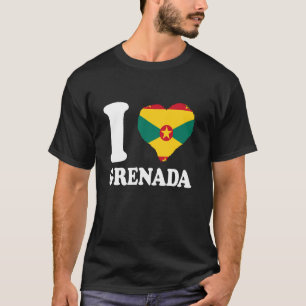 Grenadian Pride Grenadian Roots I Love Grenada Fla T-Shirt