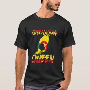 Grenadian Queen Grenada Flag Pride Afro Pride Home T-Shirt