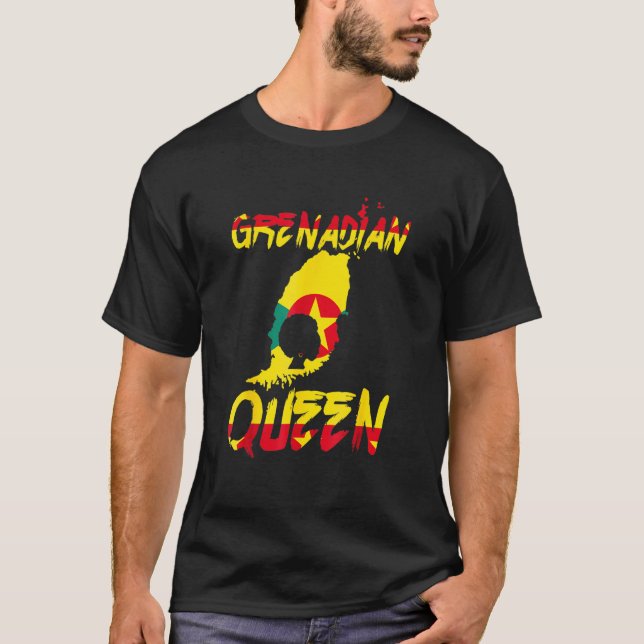 Grenadian Queen Grenada Flag Pride Afro Pride Home T-Shirt (Front)