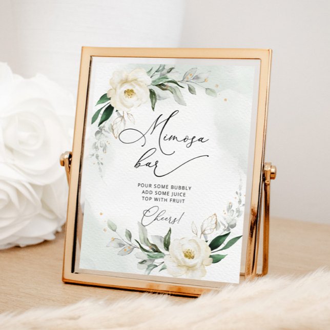 Greneery foliage gold floral Mimosa bar Poster (Creator Uploaded)
