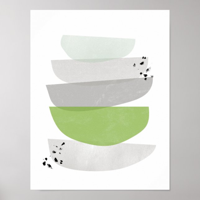 grenery abstract, minimum poster print (Devant)