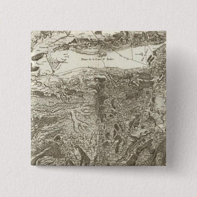 Grenoble 2 Inch Square Button (Front)