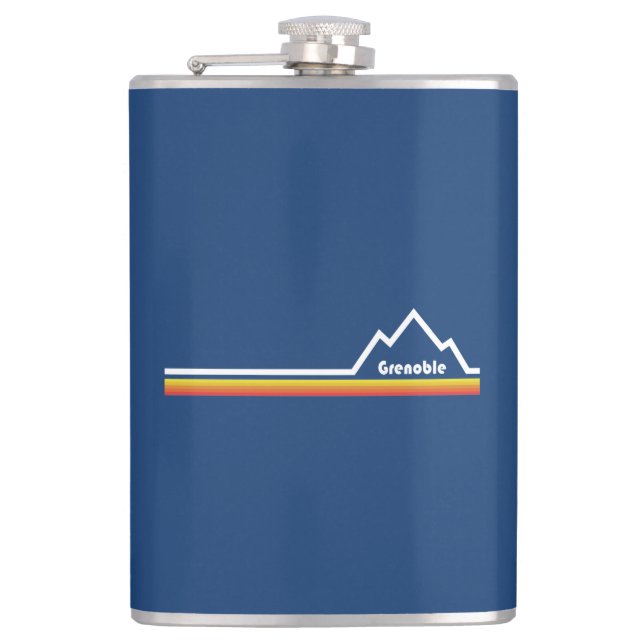 Grenoble, France Hip Flask (Front)