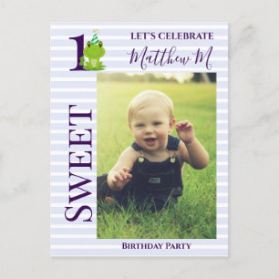 Grenouille 1er anniversaire invitation