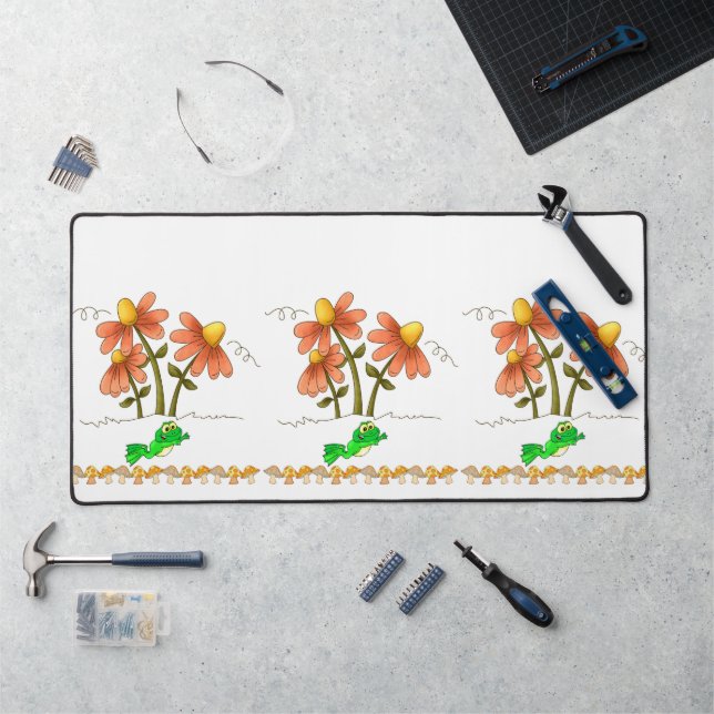 Grenouille à mât de bureau Leaping Champignons Nat (Poste de travail)