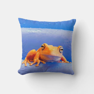 Grenouille au lait sur un oreiller flottant