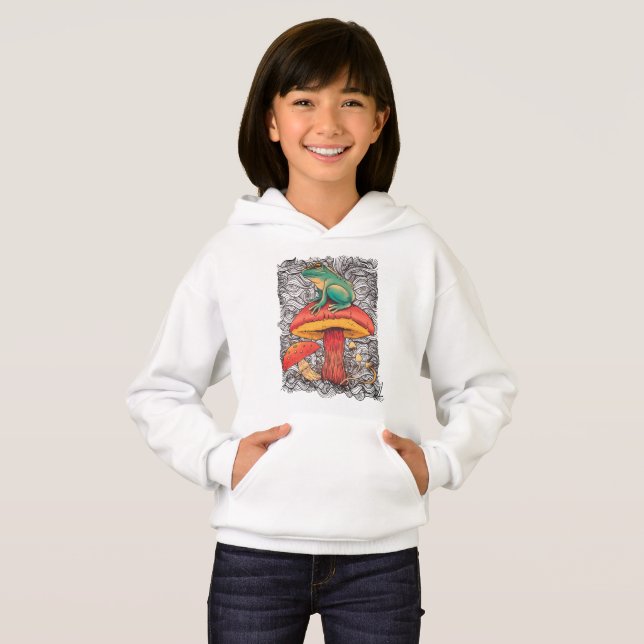 Grenouille avec champignon  Conception de style Co (Devant entier)