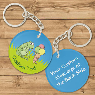 Grenouille avec crème glacée sur Porte - clé d'her