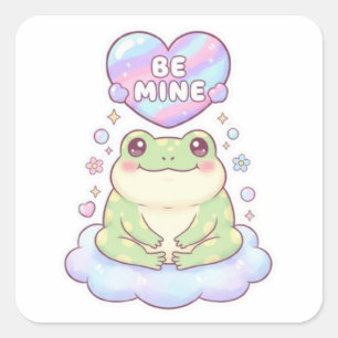 Grenouille « Be Mine » Autocollant Grenouille Mign