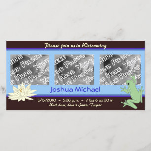 Grenouille bleue et Faire-part de naissance de Lot