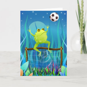 Grenouille bondée - carte de voeux