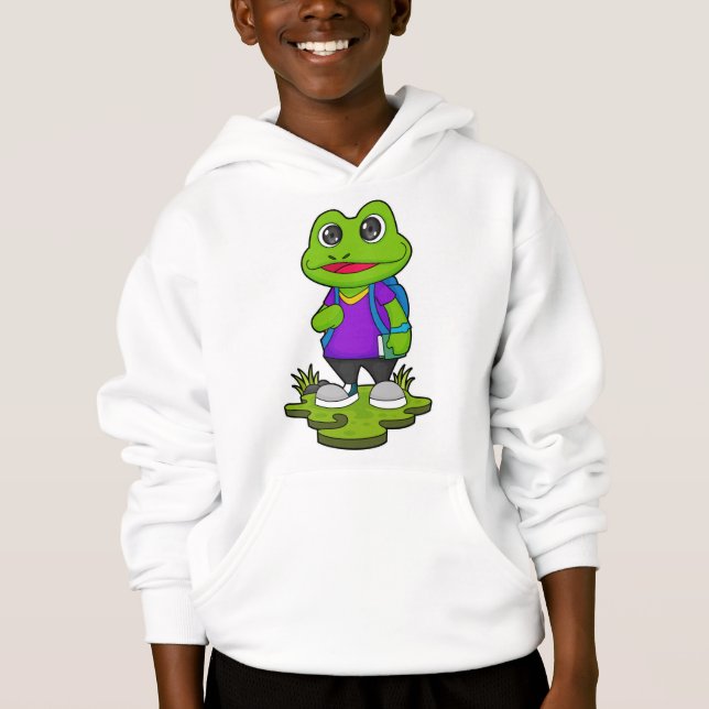 Grenouille comme randonneur avec sac à dos (Devant)