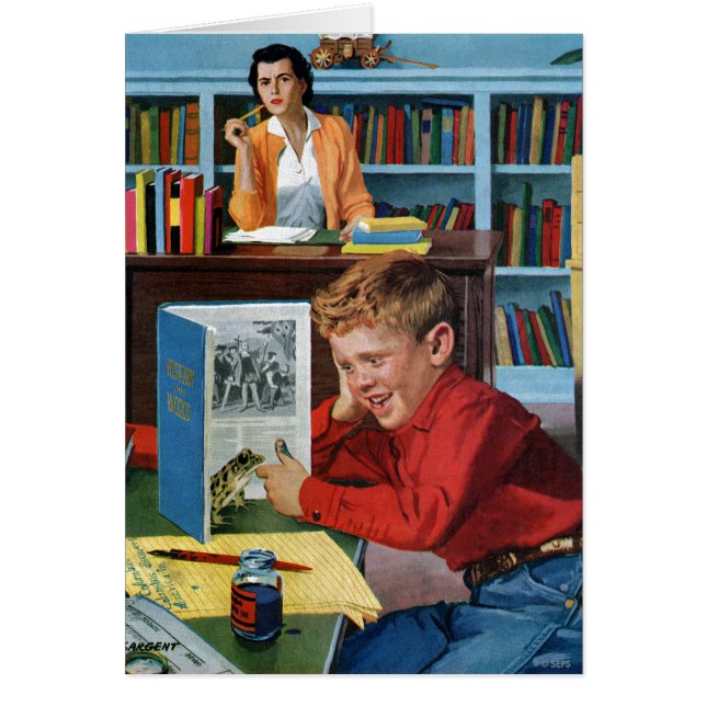 Grenouille dans la bibliothèque (Devant)