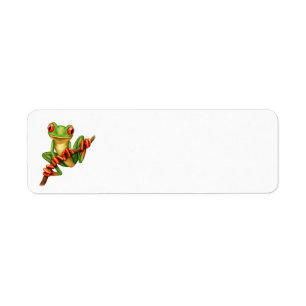 Grenouille d'arbre verte mignonne sur une branche