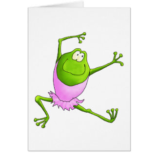 Grenouille de ballet sautant heureux