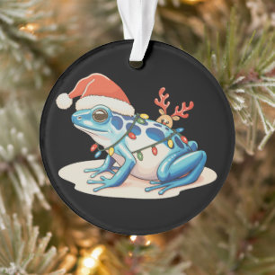 Grenouille de Dart Santa Chapeau Lumières de Noël