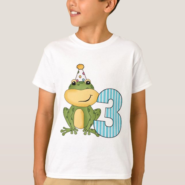 Grenouille de fête 3e anniversaire T-shirts et cad (Devant)