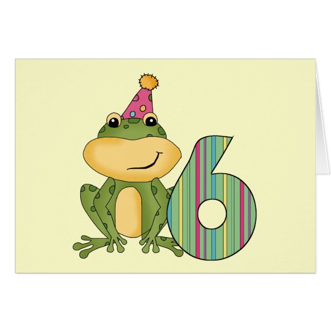 Grenouille de fête 6e anniversaire T-shirts et cad (Devant horizontal)