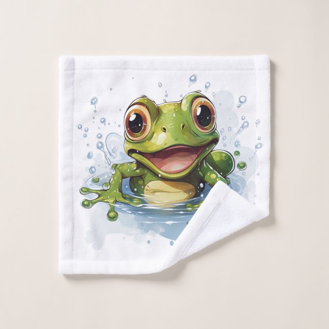 Grenouille drôle (Gant de toilette)