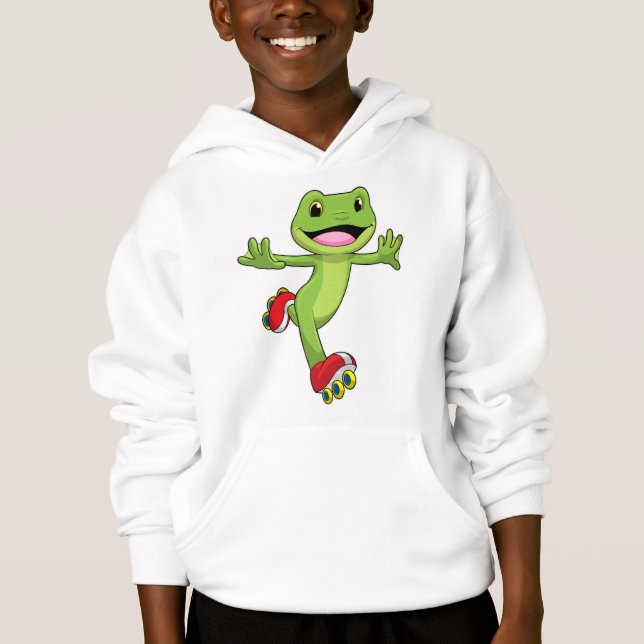 Grenouille en Patinage en ligne avec Roller skates (Devant)