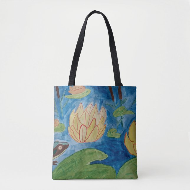 Grenouille et Sac fourre-tout Nénuphar (Devant)