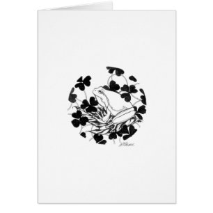 Grenouille et trèfle de jardin