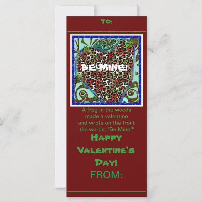 Grenouille Fabriquée Cette Carte Valentine (Devant)
