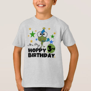 Grenouille-Hoppy 3e Anniversaire Tshirts et cadeau