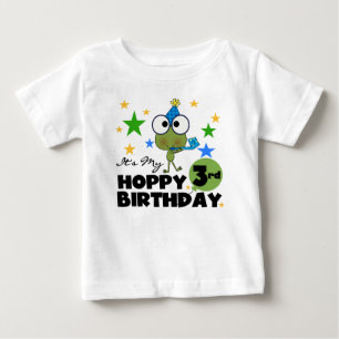 Grenouille-Hoppy 3e Anniversaire Tshirts et cadeau